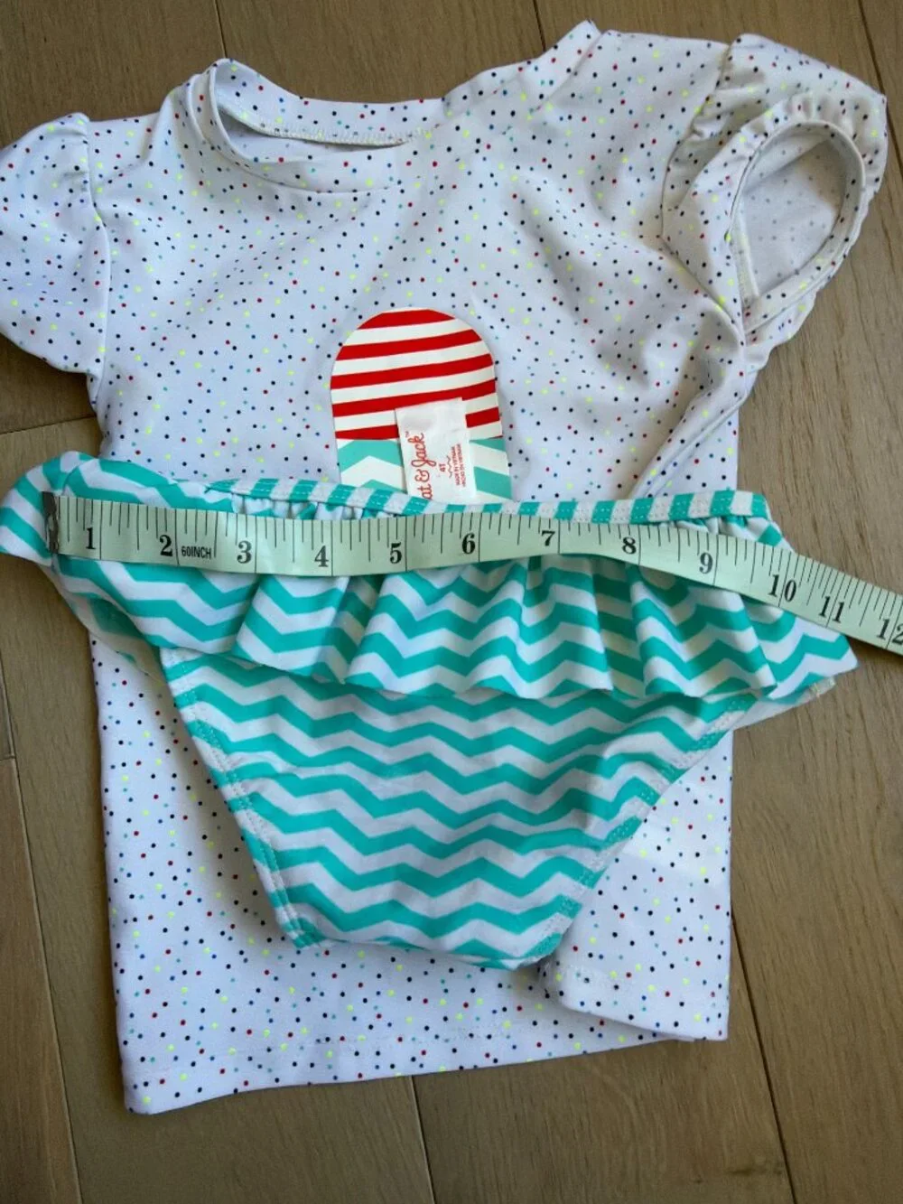 Cat & Jack Rash Guard Swimsuit Set 4T - Picture 8 of 8